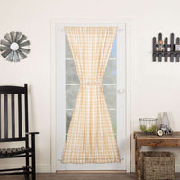 Thumbnail for Annie Buffalo Black/Grey/Red/Tan Check Door Panel 72x40 curtain VHC Brands 