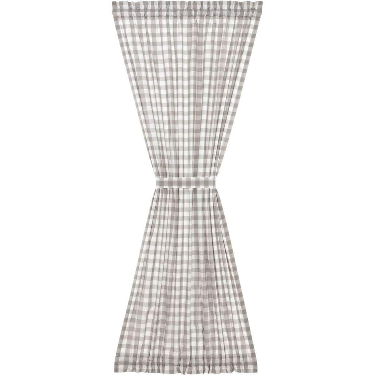 Annie Buffalo Black/Grey/Red/Tan Check Door Panel 72x40 VHC Brands - The Fox Decor