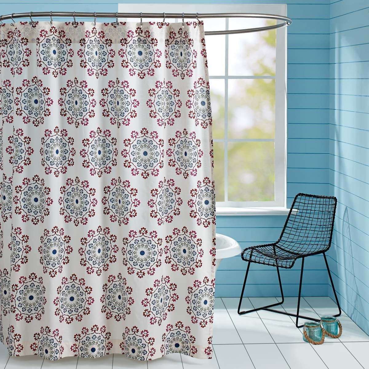 Antigua Shower Curtain 72"x72" curtain VHC Brands 