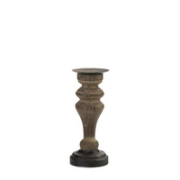 Thumbnail for Antique-Style Wooden Column Candle Holder - The Fox Decor