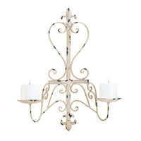 Thumbnail for Antiqued Fleur De Lis Candle Sconce candle holder CWI+ 