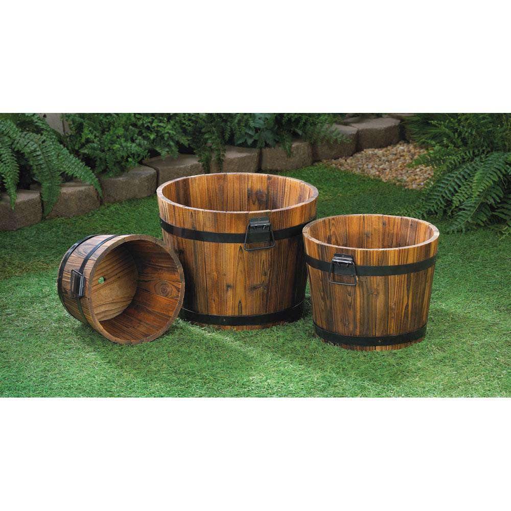 Apple Barrel Planters Trio - The Fox Decor