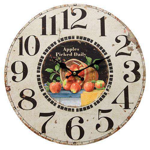 Apples Picked Daily Clock Tick Tock Clock Sale CWI+ 
