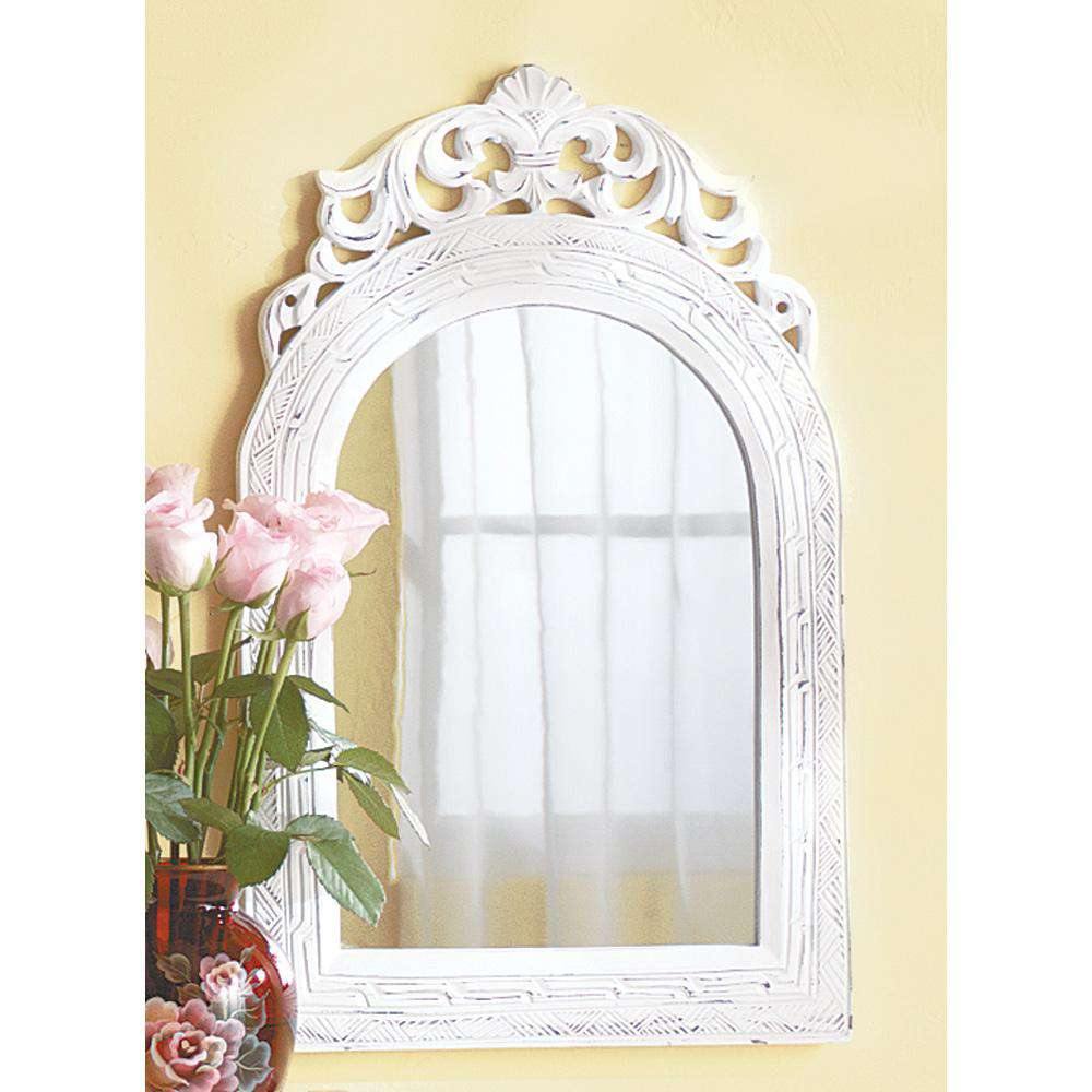 Arched Top White Wall Mirror - The Fox Decor