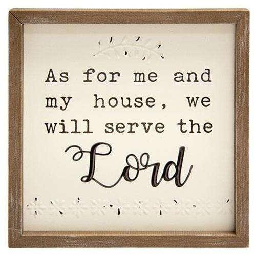As For Me and My House Framed Wall Sign - The Fox Decor