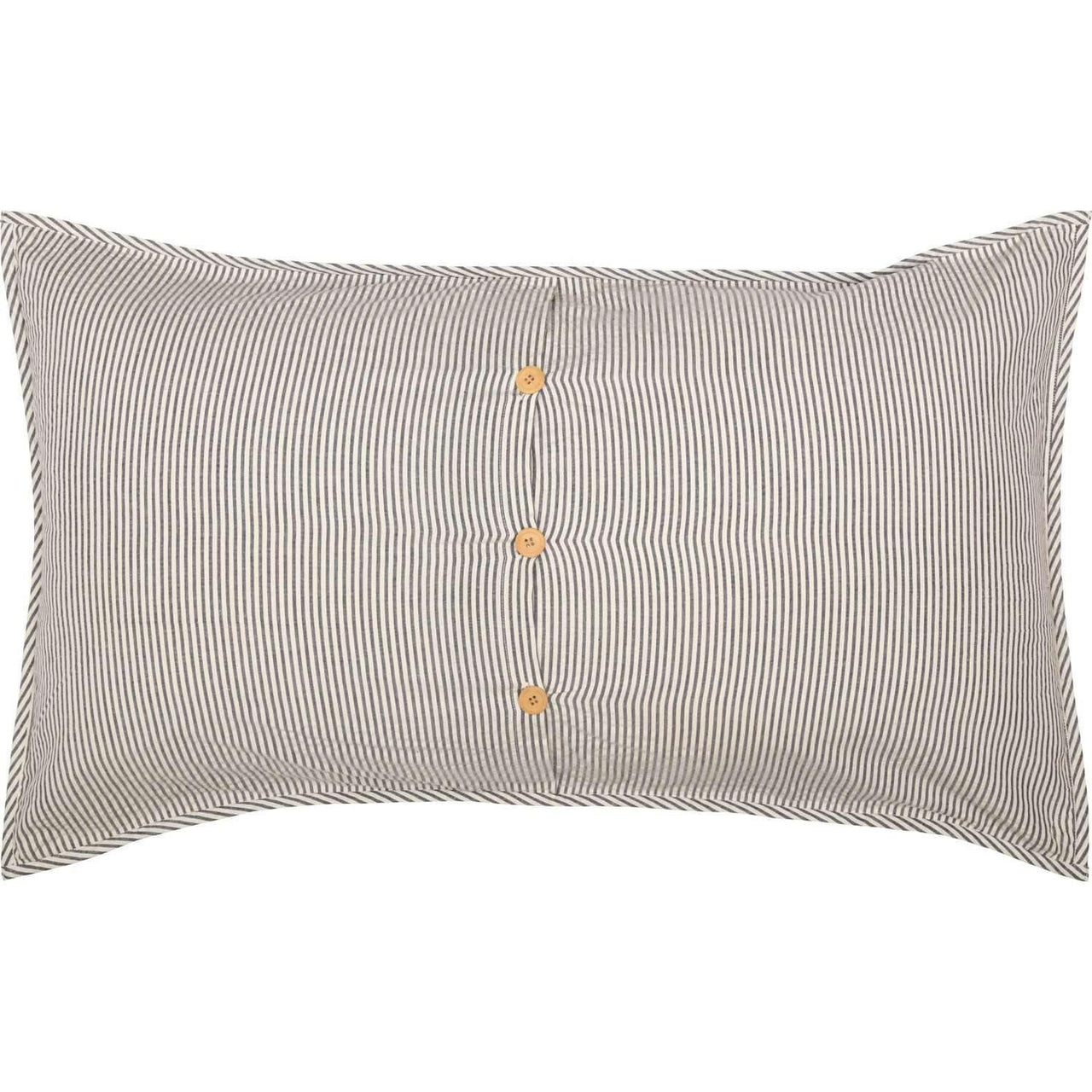 Hatteras Seersucker Blue Ticking Stripe King Sham 21x37 VHC Brands - The Fox Decor