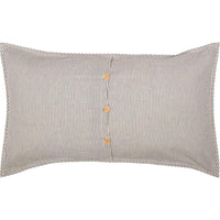 Hatteras Seersucker Blue Ticking Stripe King Sham 21x37 VHC Brands - The Fox Decor