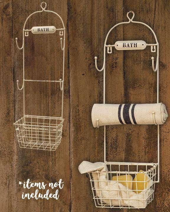 Bath Towel Rack & Basket - The Fox Decor