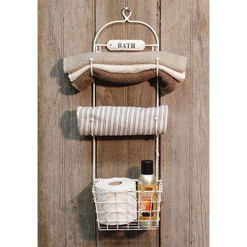 Bath Towel Rack & Basket - The Fox Decor