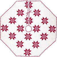 Thumbnail for Emmie Red Patchwork Christmas Tree Skirt 55 VHC Brands - The Fox Decor