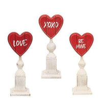 Thumbnail for Be Mine Heart Pedestal, 3 Asst., Sold Individually - The Fox Decor