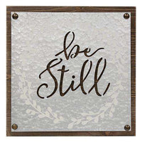 Thumbnail for Be Still Wood & Metal Sign, 9.5