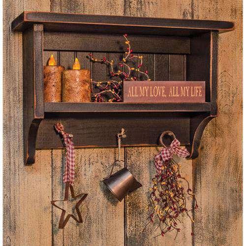 Beadboard Nail Rack Rustic Shelves & Storage CWI+ 