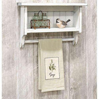 Thumbnail for Beadboard Towel Rack, Farmhouse White - The Fox Decor