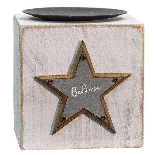 Believe, Family, Love Candle Block, 3 Asst. Pillar & Votive Holders CWI+ 