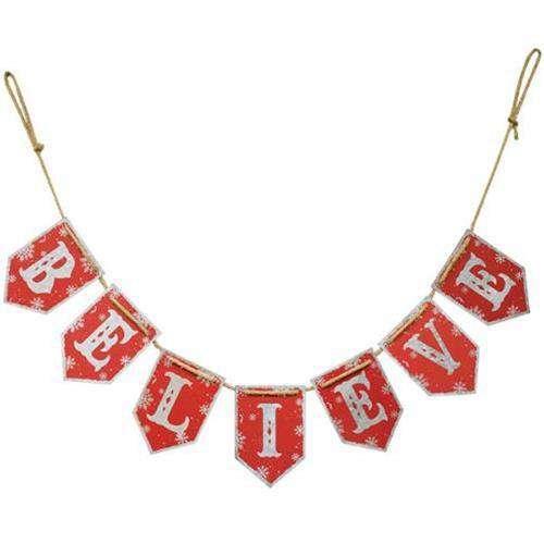 Believe Metal Garland Tabletop & Decor CWI+ 