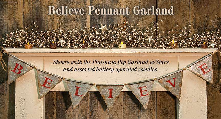 Believe Pennant Garland, 45" - The Fox Decor