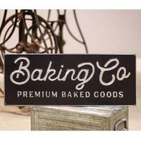 Thumbnail for Black and Galvanized Metal Baking Co Sign Farmhouse Decor CWI+ 