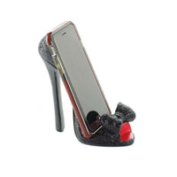 Thumbnail for Black Bow Shoe Phone Holder