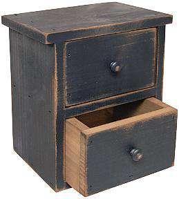 Black Farmhouse Drawers Wood CWI+ 