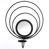 Thumbnail for Black Iron Mirrored Wall Sconce Accent Plus 