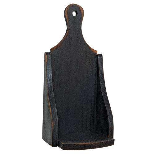 Black Jar Candle Sconce Home Wood Accents CWI+ 