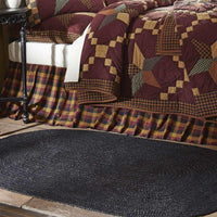 Thumbnail for Black Jute Braided Rug Oval VHC Brands - The Fox Decor