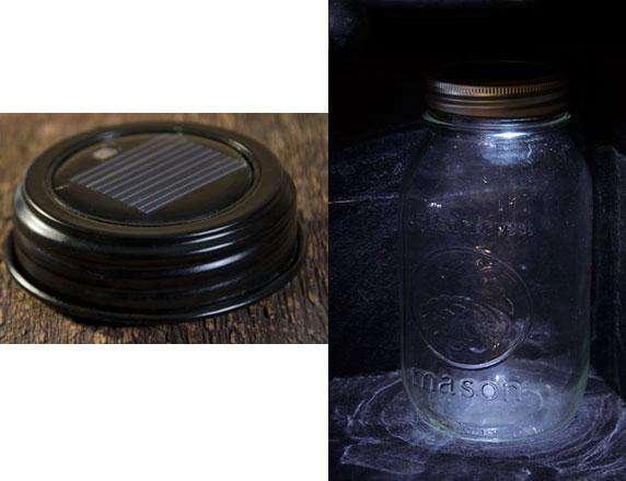 Black LED Solar Lid Lanterns/Lids CWI+ 