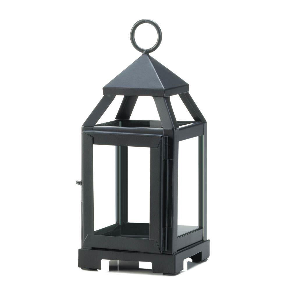 Black Mini Contemporary Lantern - The Fox Decor