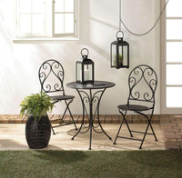 Thumbnail for Black Moroccan Lace Stool - The Fox Decor