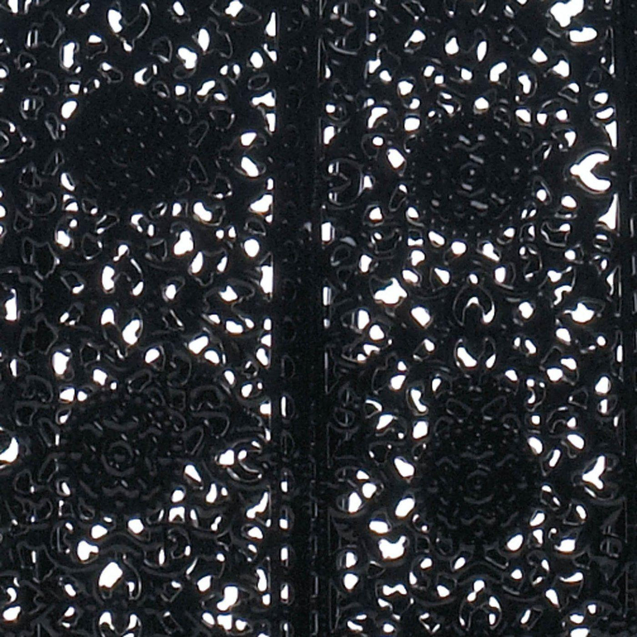 Black Moroccan Lace Stool - The Fox Decor
