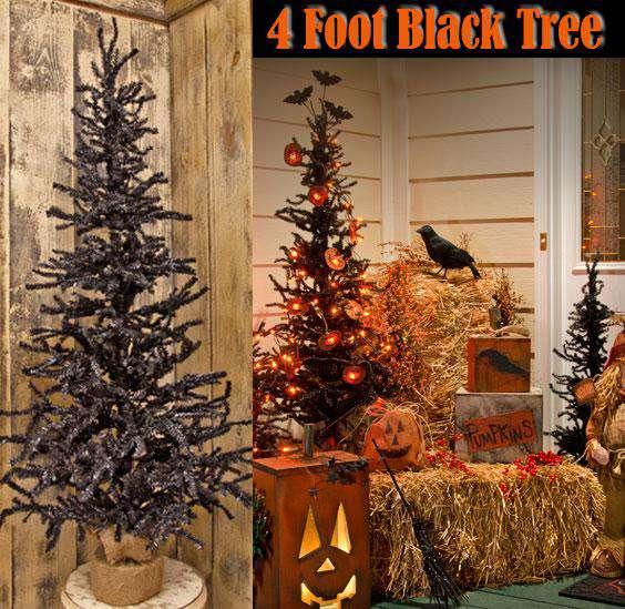 '+Black Pine Tree w/Burlap Base, 4 ft. Pine CWI+ 