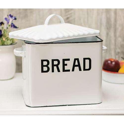 Black Rim Enamel Bread Box - The Fox Decor