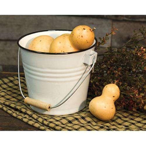 Black Rim Enamel Bucket Buckets & Cans CWI+ 