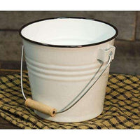 Black Rim Enamel Bucket - The Fox Decor