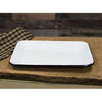 Black Rim Enamel Tray - The Fox Decor