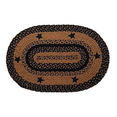 Black Star Oval Rug, 3' x 5' Rugs CWI+ 
