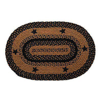 Thumbnail for Black Star Oval Rug, 3' x 5' Rugs CWI+ 