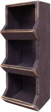 Thumbnail for Black Vertical Wood Bin, 18