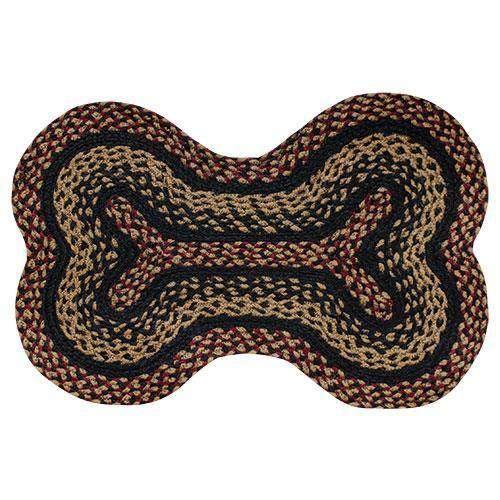 Blackberry Star Braided Rug - Oval, Bone, Heart Shape rugs CWI Gifts 18x28 bone rug 