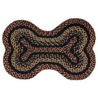 Thumbnail for Blackberry Star Braided Rug - Oval, Bone, Heart Shape rugs CWI Gifts 18x28 bone rug 