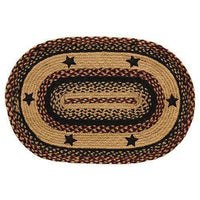 Thumbnail for Blackberry Star Braided Rug - Oval, Bone, Heart Shape rugs CWI Gifts 3x5' 