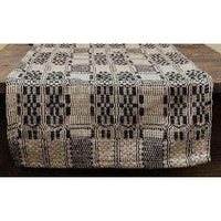 Thumbnail for Black/Tan Woven Long Runner - The Fox Decor