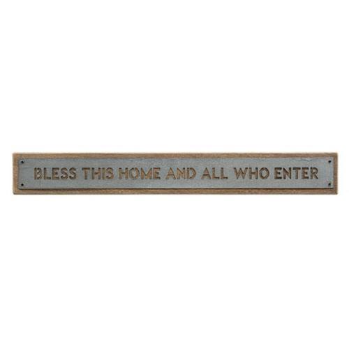 *Bless This Home Metal Sign Farmhouse Decor CWI+ 