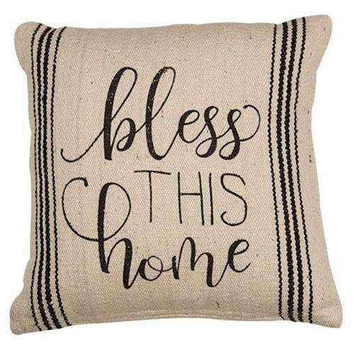 Bless This Home Primitive Pillow - The Fox Decor