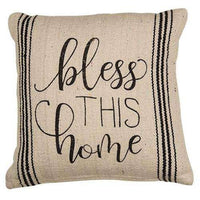 Bless This Home Primitive Pillow - The Fox Decor