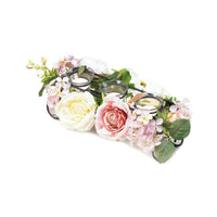 Blooming Faux Floral Candle Holder - The Fox Decor