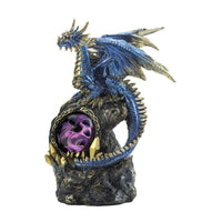 Thumbnail for Blue Dragon On Rocks Statue