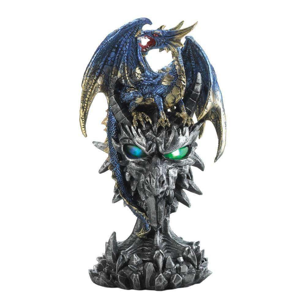 Blue Dragon Warrior Statue - The Fox Decor