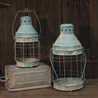 Thumbnail for Blue Railroad Lanterns, 2/Set Lanterns/Lids CWI+ 